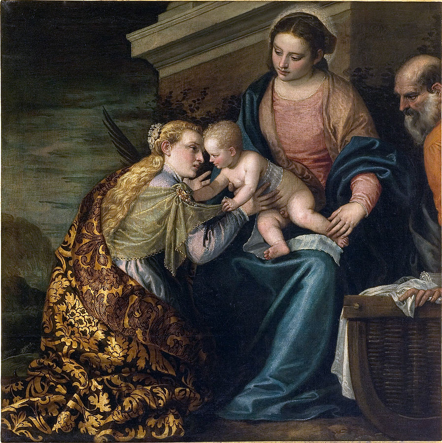 Painting of St Catherine being symbolically married to baby Jesus, by Paolo Veronese.